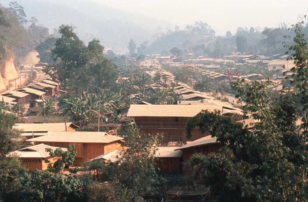 Drug warlord Khun Sa’s headquarters in Homong, Myanmar. Photo: Getty Images Drug warlord Khun Sa’s headquarters in Homong, Myanmar. Photo: Getty Images
