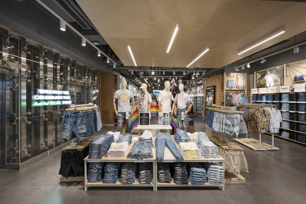 The interior of the American Eagle store in Central.