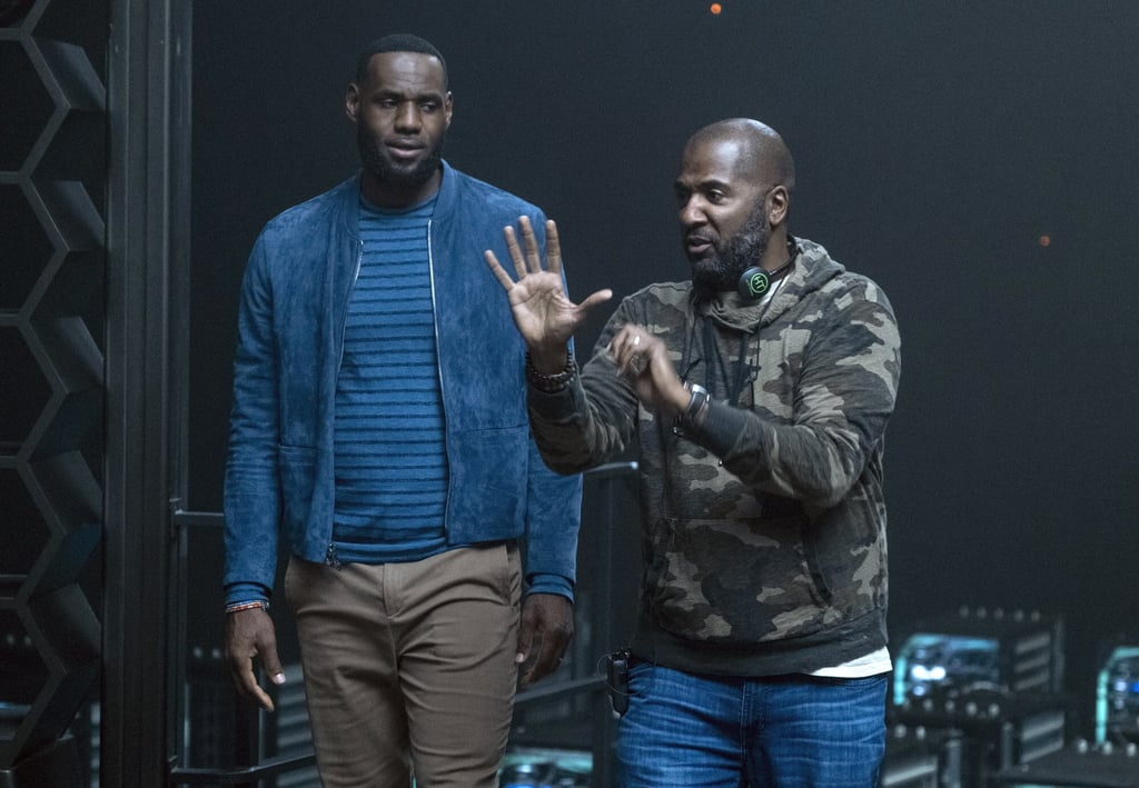 LeBron James with director Malcolm D. Lee on the set of Space Jam: A New Legacy. Photo: Warner Bros. Entertainment via AP