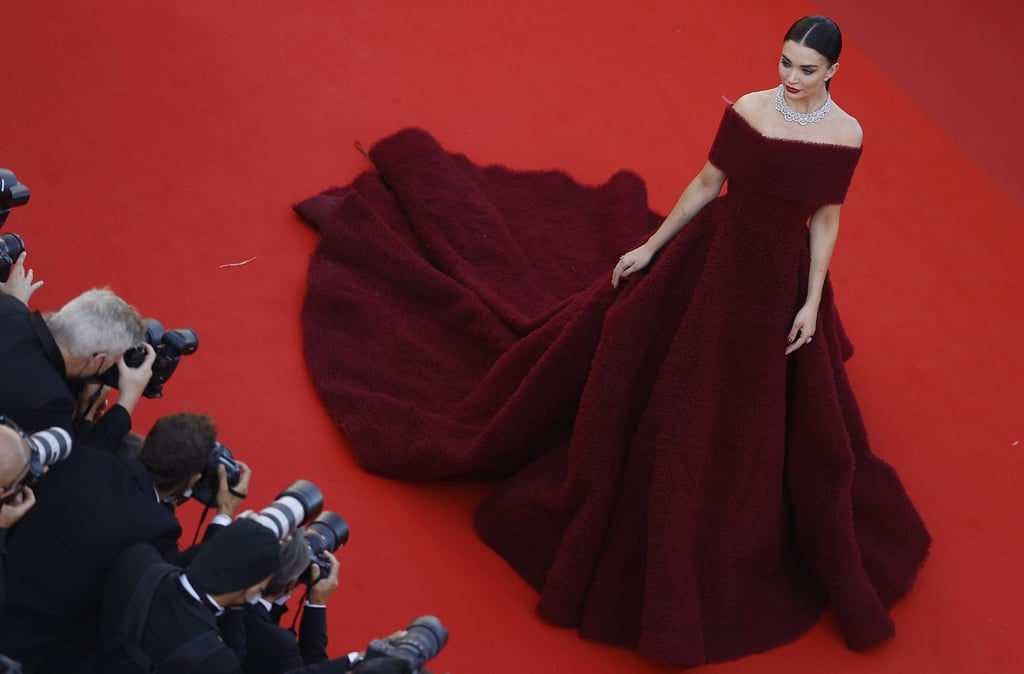 Amy Jackson arrives for the screening of The Story of My Wife during the 74th annual Cannes Film Festival, on July 14, 2021. Photo: EPA-EFE