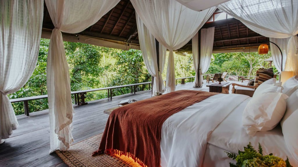 A photo of the Riverside Jungle Pool Bale. Photo: Banyan Tree Bali