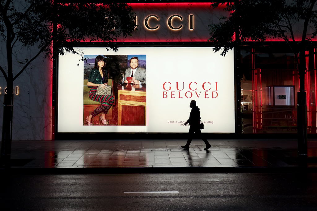 A pedestrian walks past a closed Gucci store during a lockdown imposed due to the coronavirus in Sydney, Australia, on June 29. Photo: Bloomberg