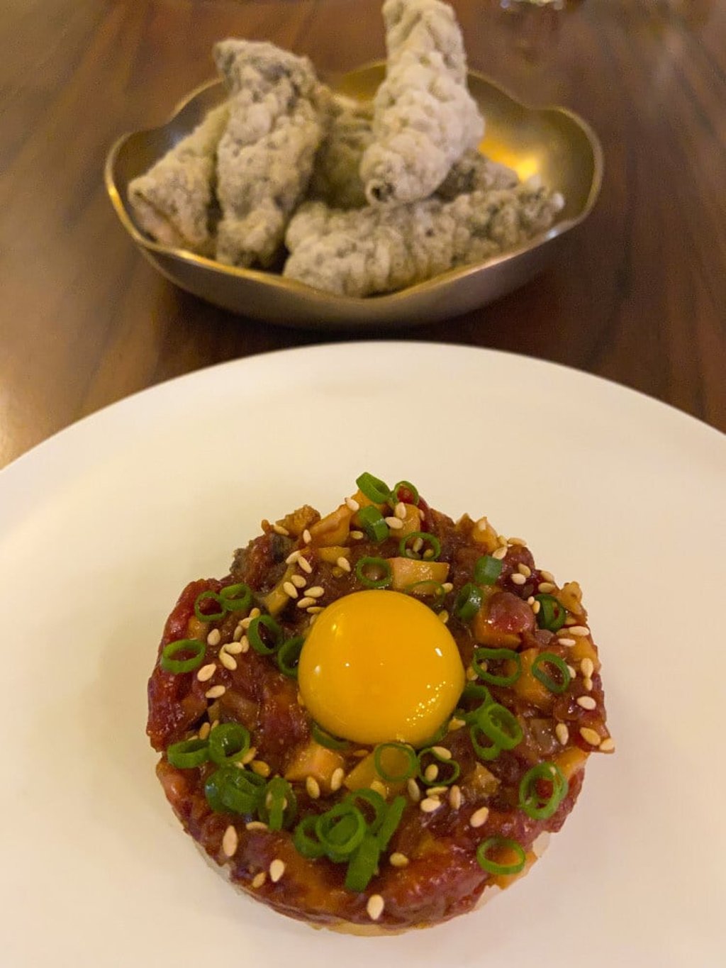Korean beef tartare at Hansik Goo. Photo: Susan Jung