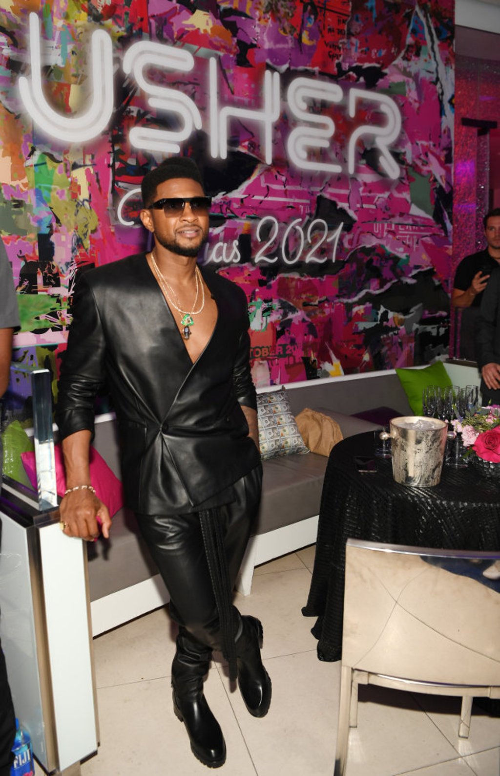 Usher at the after party celebrating the grand opening of Usher The Las Vegas Residency. Photo: Getty Images