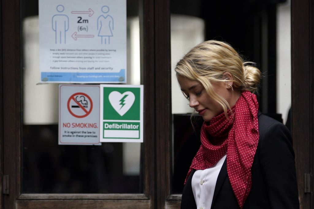 US actress Amber Heard arrives at the Royal Courts of Justice in London, on July 24, 2020, where her ex-husband Johnny Depp is suing The Sun’s newspaper publisher News Group Newspapers (NGN) over claims he abused her. Photo: EPA-EFE US actress Amber Heard arrives at the Royal Courts of Justice in London, on July 24, 2020, where her ex-husband Johnny Depp is suing The Sun’s newspaper publisher News Group Newspapers (NGN) over claims he abused her. Photo: EPA-EFE