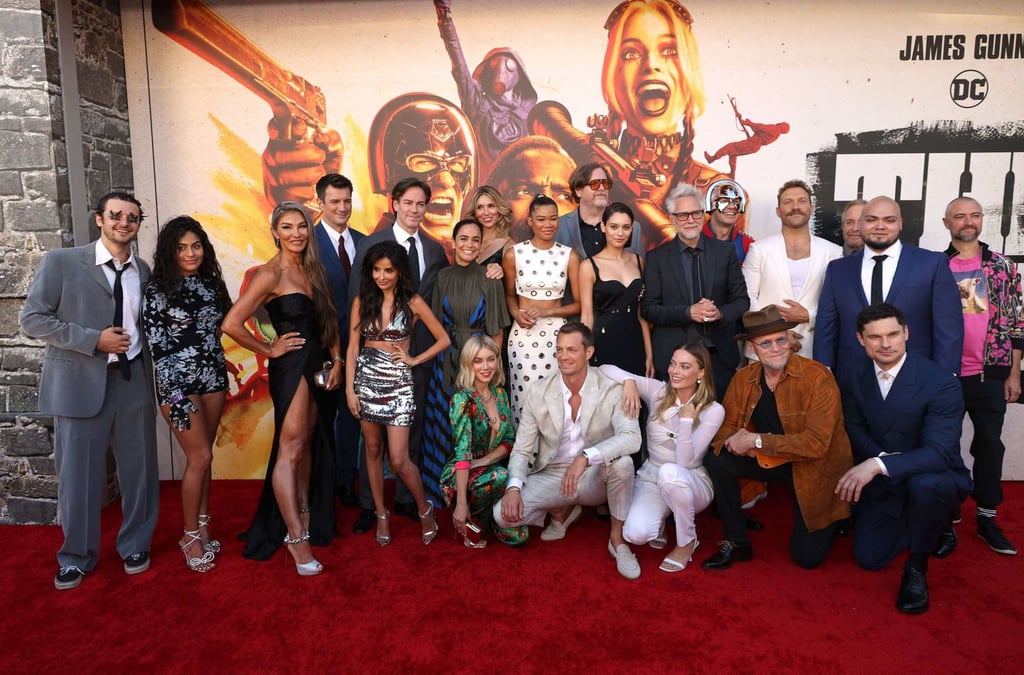 Cast and crew including Nathan Fillion, Storm Reid, Margot Robbie, John Cena, James Gunn, Michael Rooker, Jai Courtney and Daniela Melchior attend the Warner Bros. premiere of The Suicide Squad at Regency Village Theatre on August 2, in Los Angeles, California. Photo: Getty Images/AFP Cast and crew including Nathan Fillion, Storm Reid, Margot Robbie, John Cena, James Gunn, Michael Rooker, Jai Courtney and Daniela Melchior attend the Warner Bros. premiere of The Suicide Squad at Regency Village Theatre on August 2, in Los Angeles, California. Photo: Getty Images/AFP