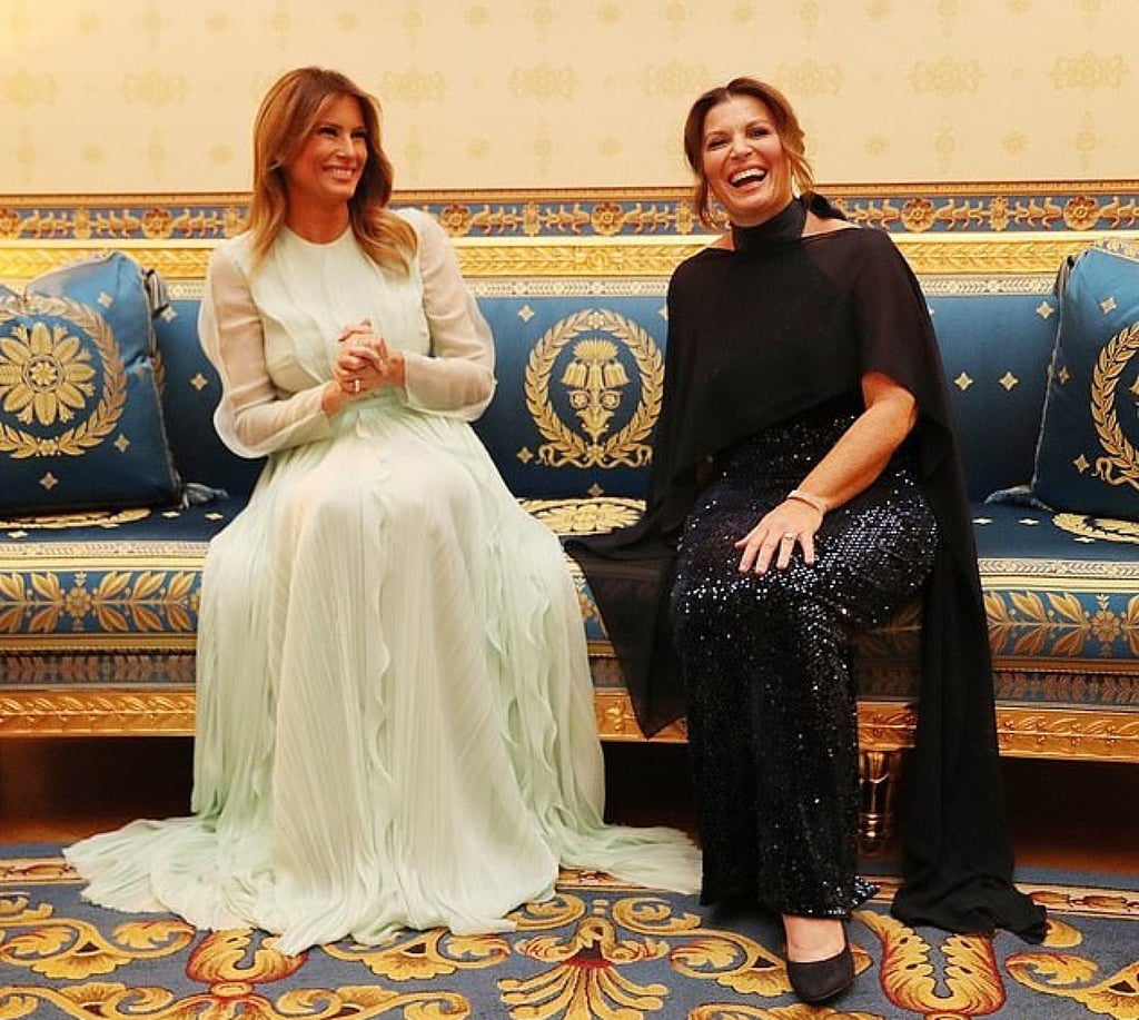 Jennifer Morrison, the wife of the Australian prime minister, jokes with Melania Trump on a visit to Washington. Photo: @jennifermorrison/Instagram Jennifer Morrison, the wife of the Australian prime minister, jokes with Melania Trump on a visit to Washington. Photo: @jennifermorrison/Instagram