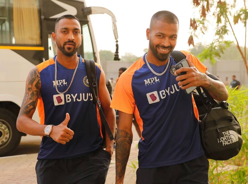Hardik and Krunal Pandya: brothers and besties. Photo: @hardikpandya93/Instagram