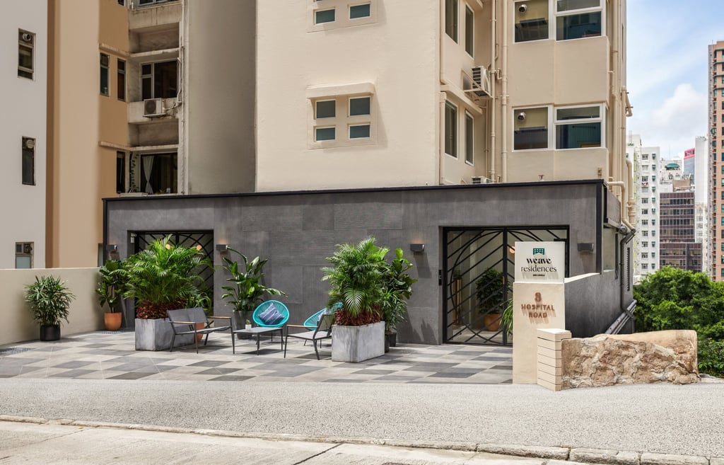 The entrance to Weave Residences in Hong Kong. Photo: Handout The entrance to Weave Residences in Hong Kong. Photo: Handout