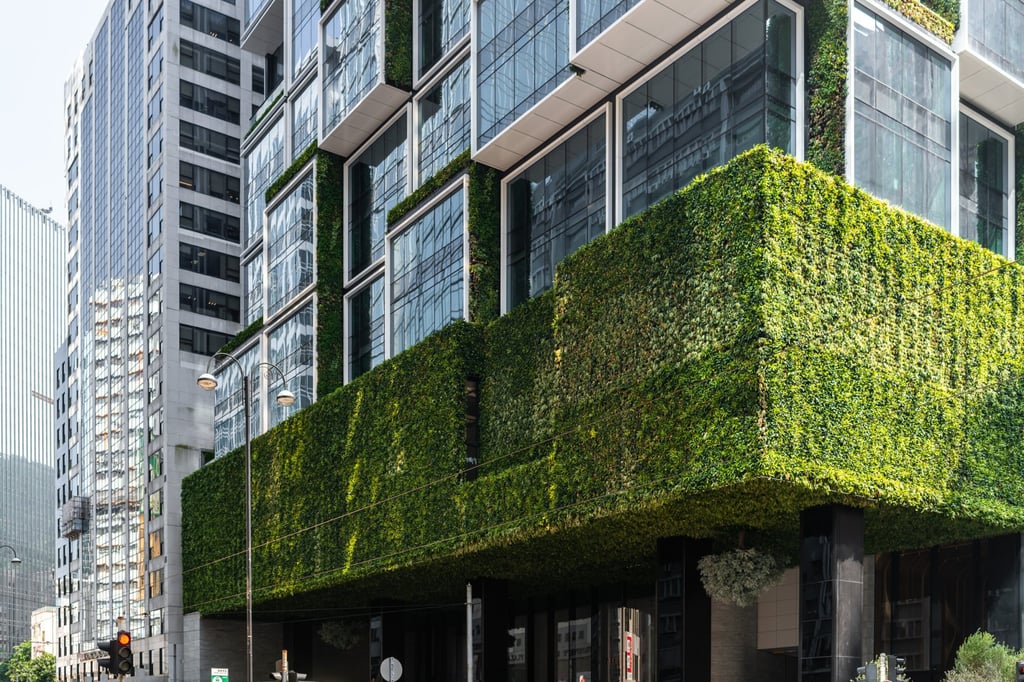 K11 Atelier King’s Road in Quarry Bay, Hong Kong, opened in 2019 with 6,700 square metres of greenery comprising some 217,000 plants. Photo: Kevin Mak