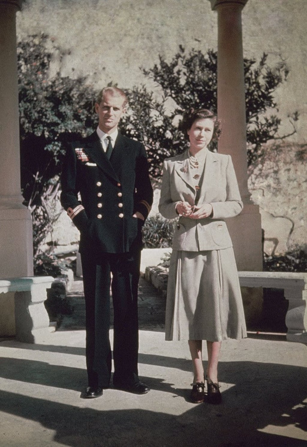 Newly married Princess Elizabeth and Prince Philip, Duke of Edinburgh, during their honeymoon in Malta. Photo: Getty