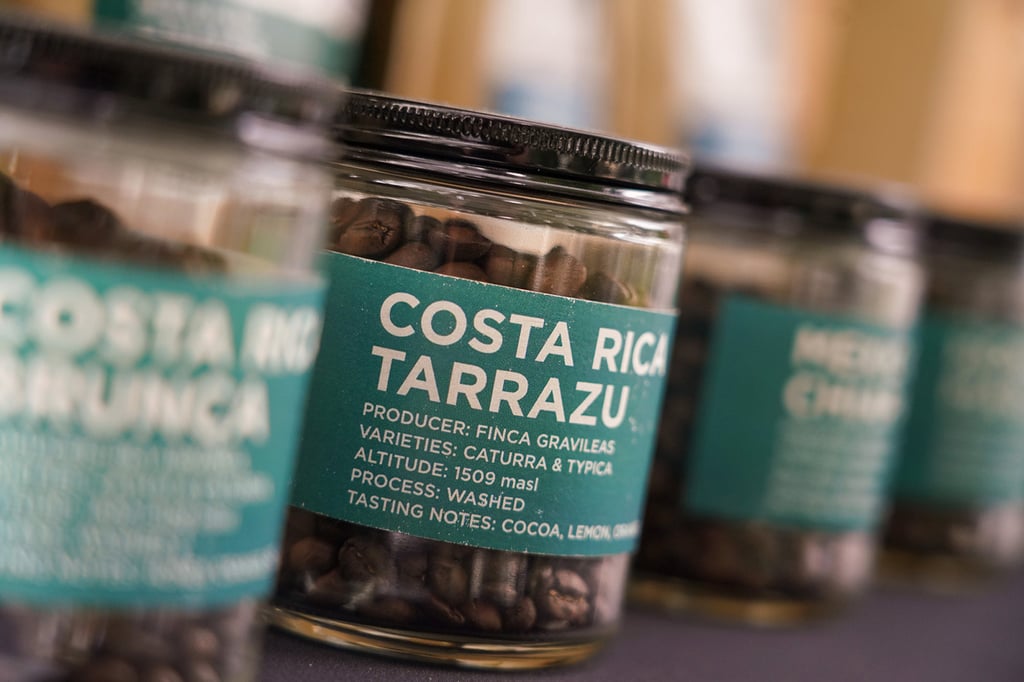 Jordan Tomb’s gourmet Tarrazu coffee. Photo: TNS Jordan Tomb’s gourmet Tarrazu coffee. Photo: TNS