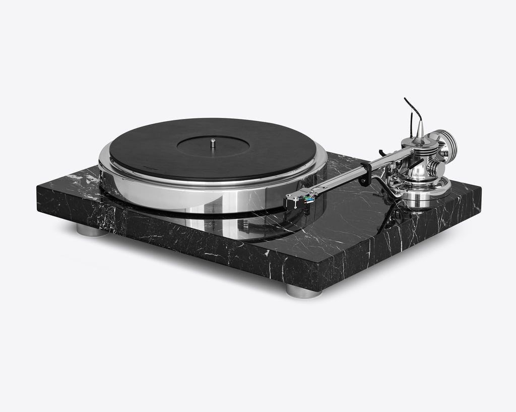 Saint Laurent’s marble turntable. Photo: Saint Laurent