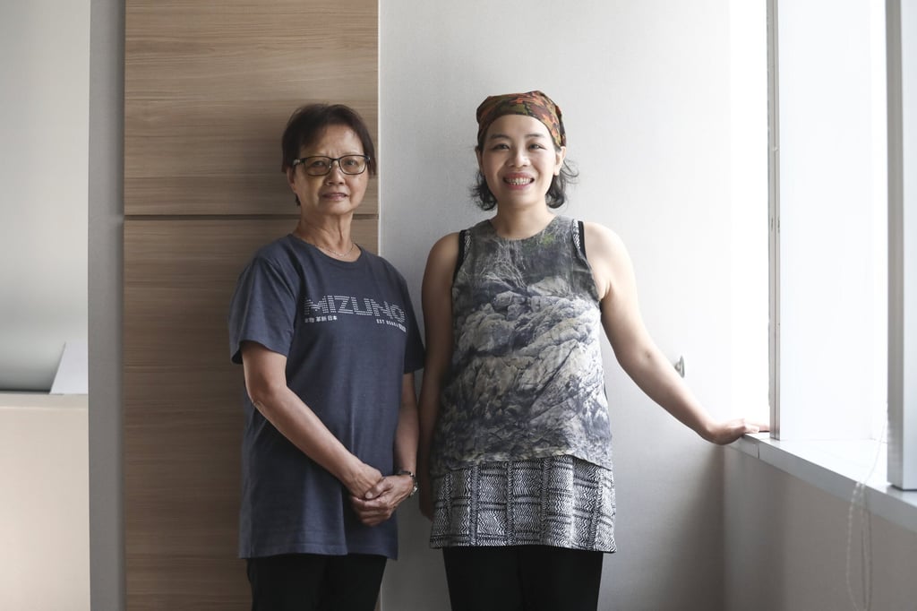 Andiappan Yoga Community class students Cheng Ying-lan (left) and Jaymee Kwan Hiu-fai. Photo: Jonathan Wong Andiappan Yoga Community class students Cheng Ying-lan (left) and Jaymee Kwan Hiu-fai. Photo: Jonathan Wong