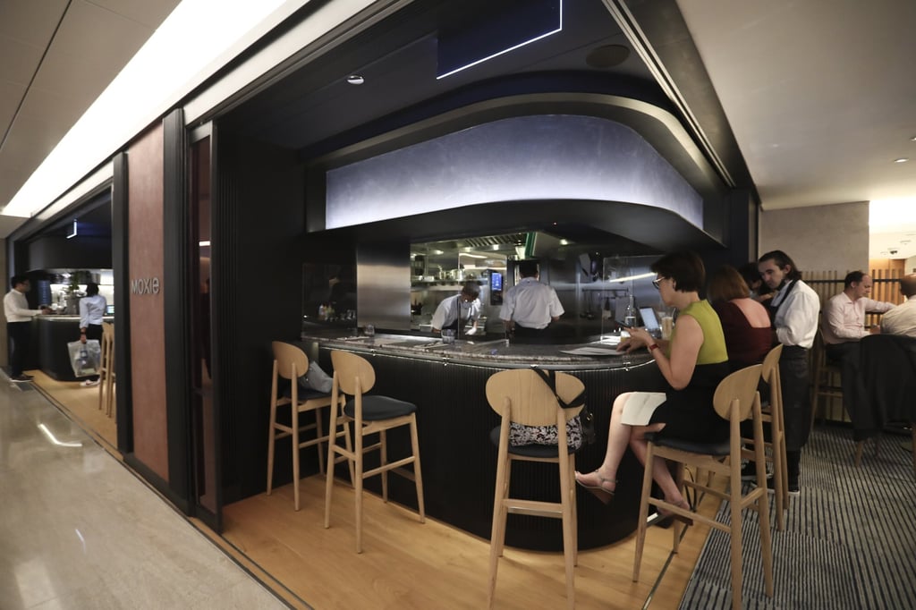 The chic interior of Moxie in Alexandra House, Central. Photo: Jonathan Wong