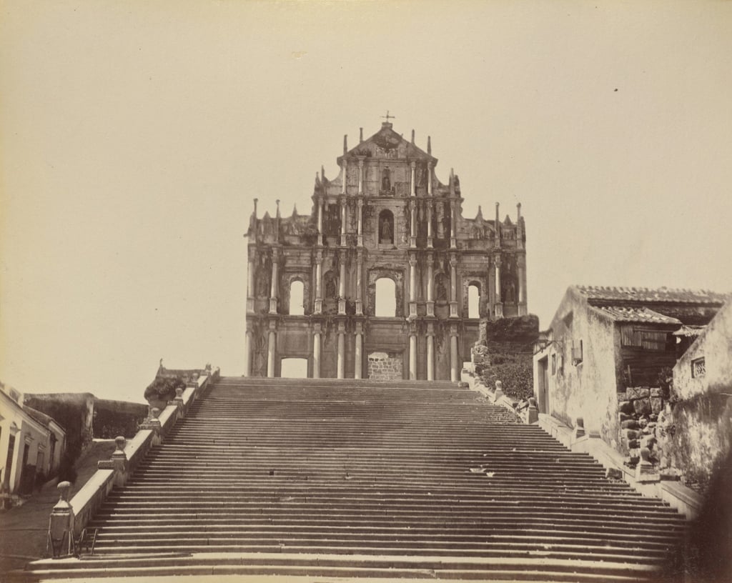 The ruins of St Paul’s Cathedral, Macau, in the late 19th century. Many Macanese – the product of centuries of intermarriage between Portuguese and East and South Asians – left for Hong Kong and Shanghai in that era. Photo: Sepia Times/Universal Images Group via Getty Images The ruins of St Paul’s Cathedral, Macau, in the late 19th century. Many Macanese – the product of centuries of intermarriage between Portuguese and East and South Asians – left for Hong Kong and Shanghai in that era. Photo: Sepia Times/Universal Images Group via Getty Images
