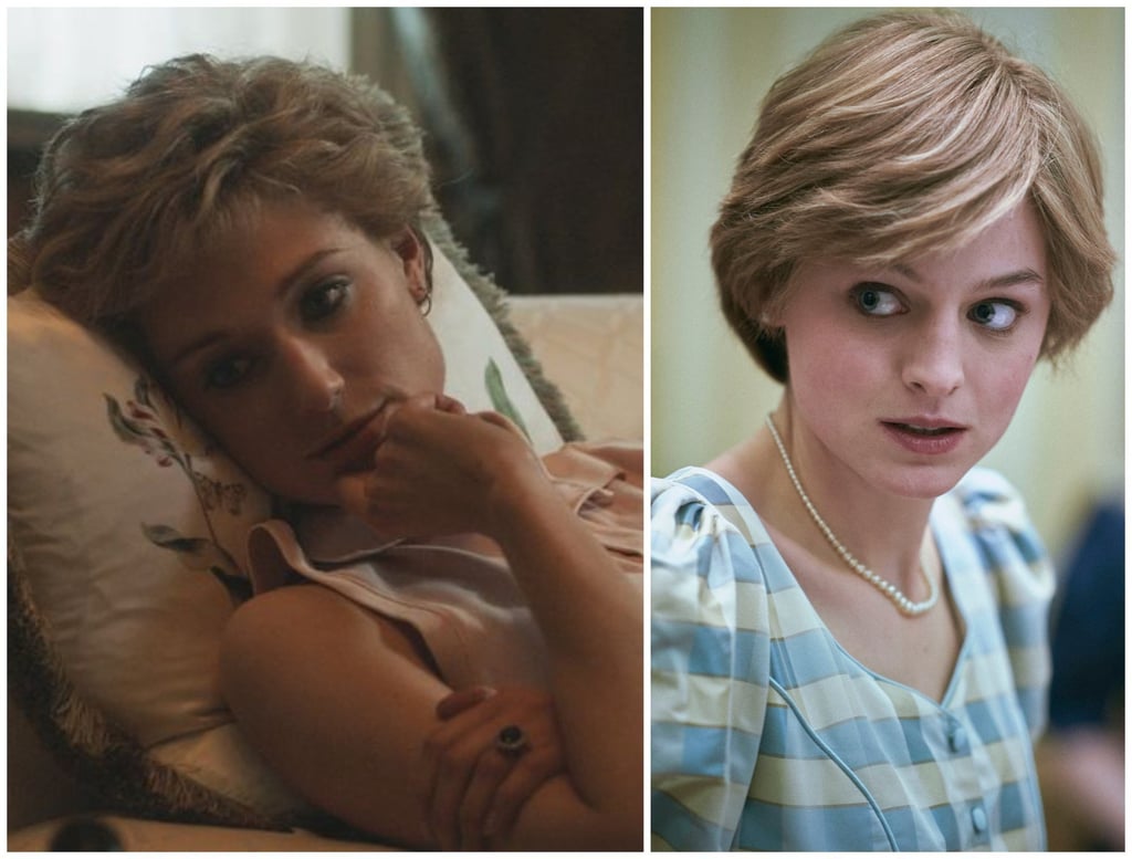 Elizabeth Debicki and Emma Corrin as Princess Diana in The Crown. Photo: Netflix
