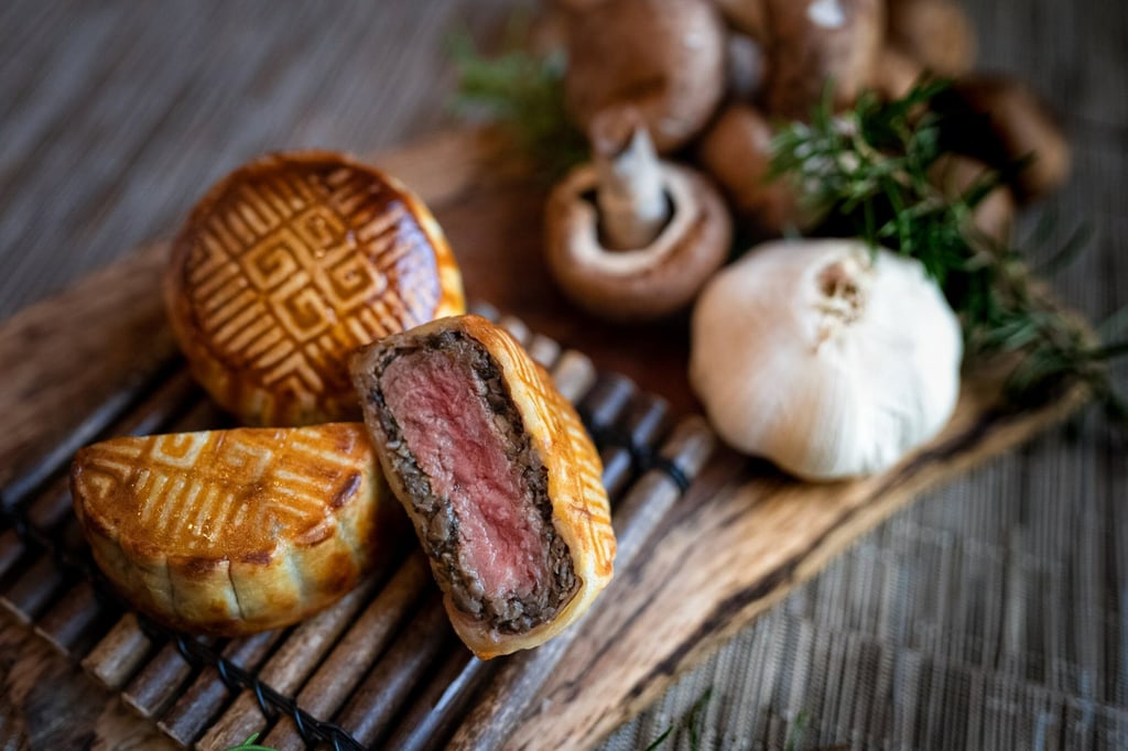 The Mooncake Wellingtons by Phoebe’s Kitchen are cleverly stuffed with beef tenderloin. Photo: Phoebe’s Kitchen
