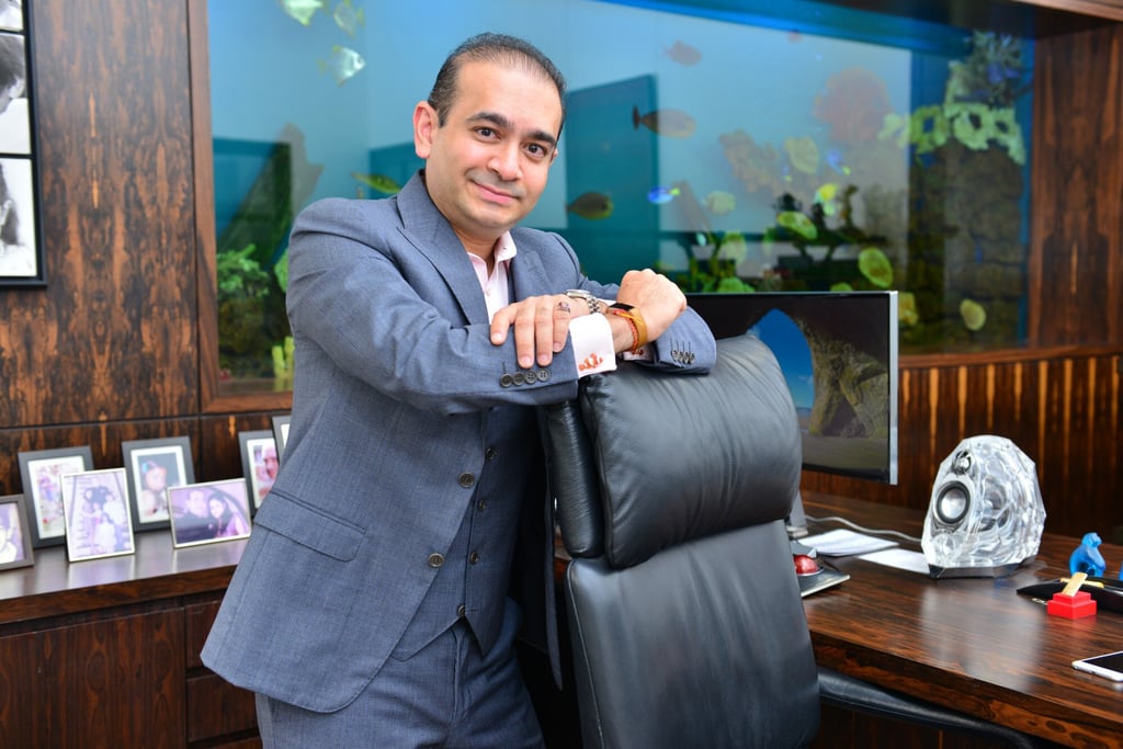 Nirav Modi at his office in Lower Parel, Mumbai, India, in August 2016. Photo: Mint via Getty Images Nirav Modi at his office in Lower Parel, Mumbai, India, in August 2016. Photo: Mint via Getty Images
