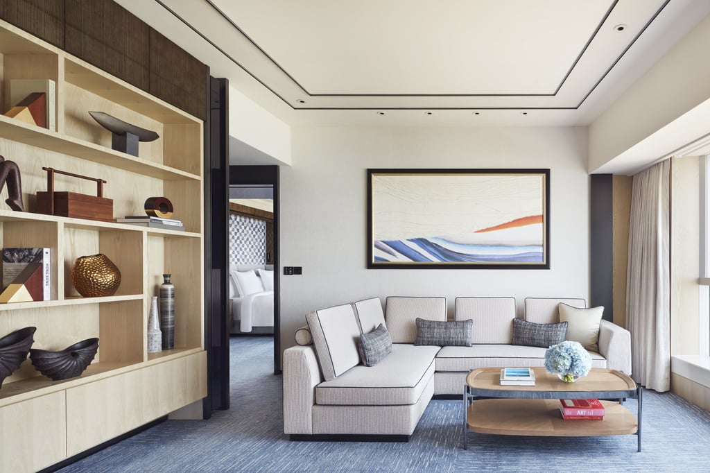 The living room of one of the Four Seasons’ newly renovated Grand Harbour-view Suites. Photo: Four Seasons Hong Kong The living room of one of the Four Seasons’ newly renovated Grand Harbour-view Suites. Photo: Four Seasons Hong Kong