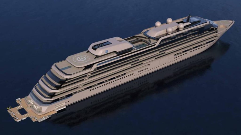 At a length of 293 metres, M/Y Njord holds up to 117 luxury residences. Photo: Ocean Residences Development At a length of 293 metres, M/Y Njord holds up to 117 luxury residences. Photo: Ocean Residences Development