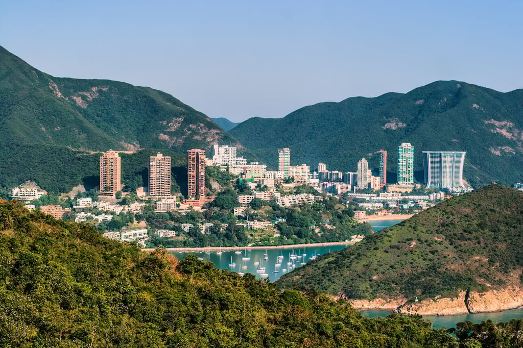 View of Deep Water Bay and Repulse Bay beyond, with the surrounding hills, Southern district, Hong Kong Island. Photo: Shutterstock View of Deep Water Bay and Repulse Bay beyond, with the surrounding hills, Southern district, Hong Kong Island. Photo: Shutterstock