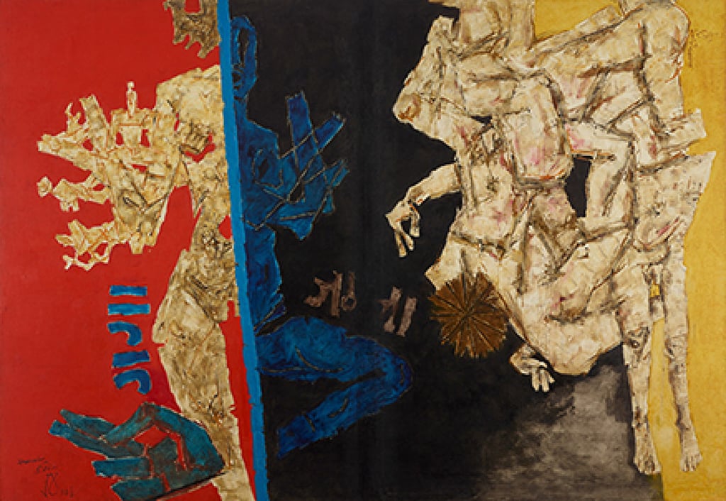 MF Husain’s record-breaking artwork. Photo: Saffronart