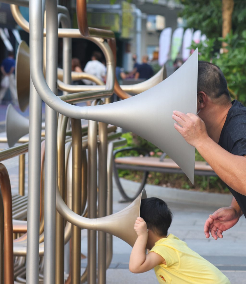 An art installation at North Point Ferry Pier. Photo: Dickson Lee