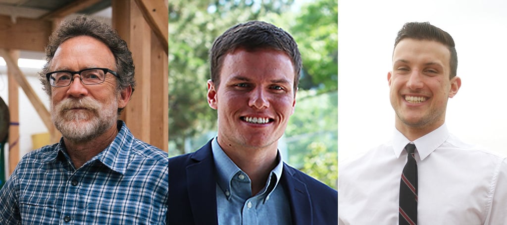 Ig Nobel laureates David Carrier (left), Steven Naleway (centre) and Ethan Beseris. Photo: The University of Utah