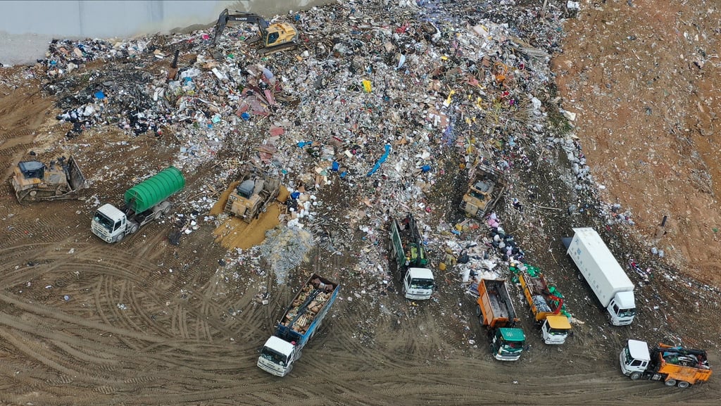 An aerial view of the Northeast New Territories Landfill in Ta Kwu Ling on August 14. Photo: Winson Wong