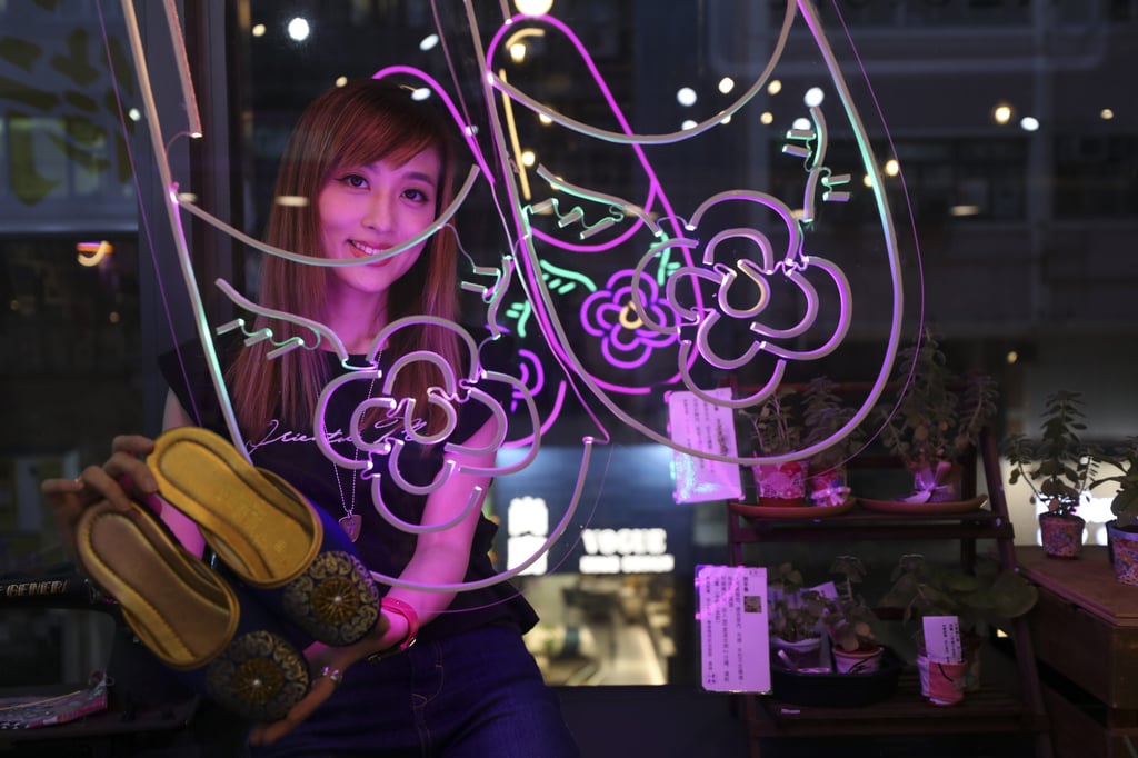 Wong firmly believes that handmade and hand-embroidered slippers are of a better quality than the mass-produced variety. Photo: SCMP/Xiaomei Chen Wong firmly believes that handmade and hand-embroidered slippers are of a better quality than the mass-produced variety. Photo: SCMP/Xiaomei Chen