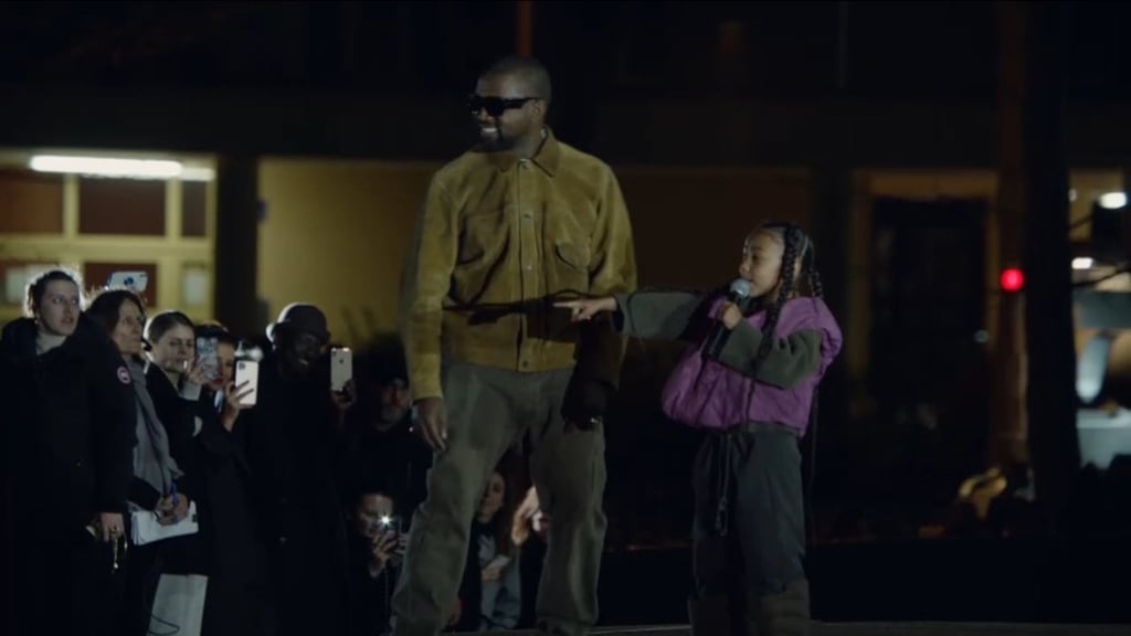 North performed a remix of a ZaZa the Creator song alongside her dad. Photo: @KimKardashian/Twitter North performed a remix of a ZaZa the Creator song alongside her dad. Photo: @KimKardashian/Twitter