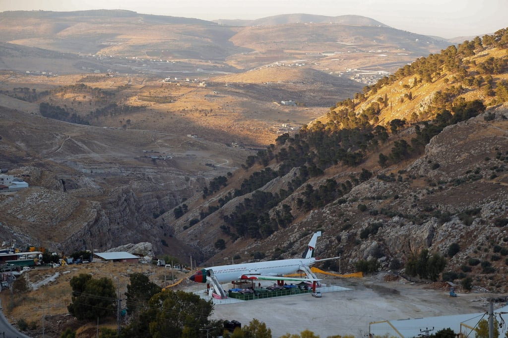 The Boeing 707 aircraft that has been converted to a cafe in Wadi Al-Badhan, just outside the West Bank city of Nablus. Photo: AP