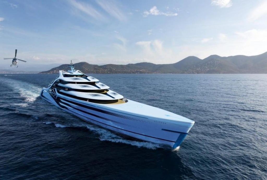 The conceptual ship includes eight decks and an expansive communal area called “the island”. Photo: Luxurylaunches