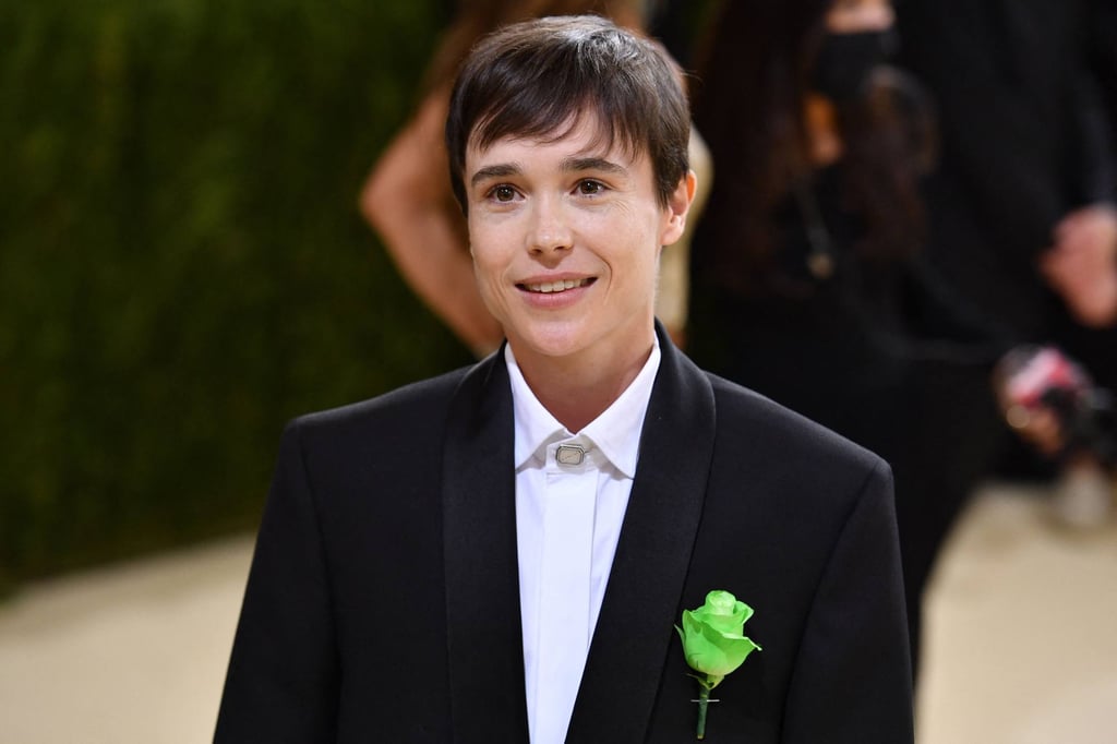 Juno star Elliot Page, pictured here at the Met Gala in 2021, came out as trans in 2020. Photo: AFP Juno star Elliot Page, pictured here at the Met Gala in 2021, came out as trans in 2020. Photo: AFP