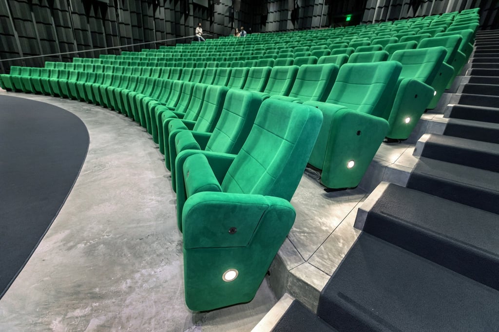 The architects wanted something bright that would not reflect light back on the screen at the Ted Mann Theatre. Photo: TNS The architects wanted something bright that would not reflect light back on the screen at the Ted Mann Theatre. Photo: TNS