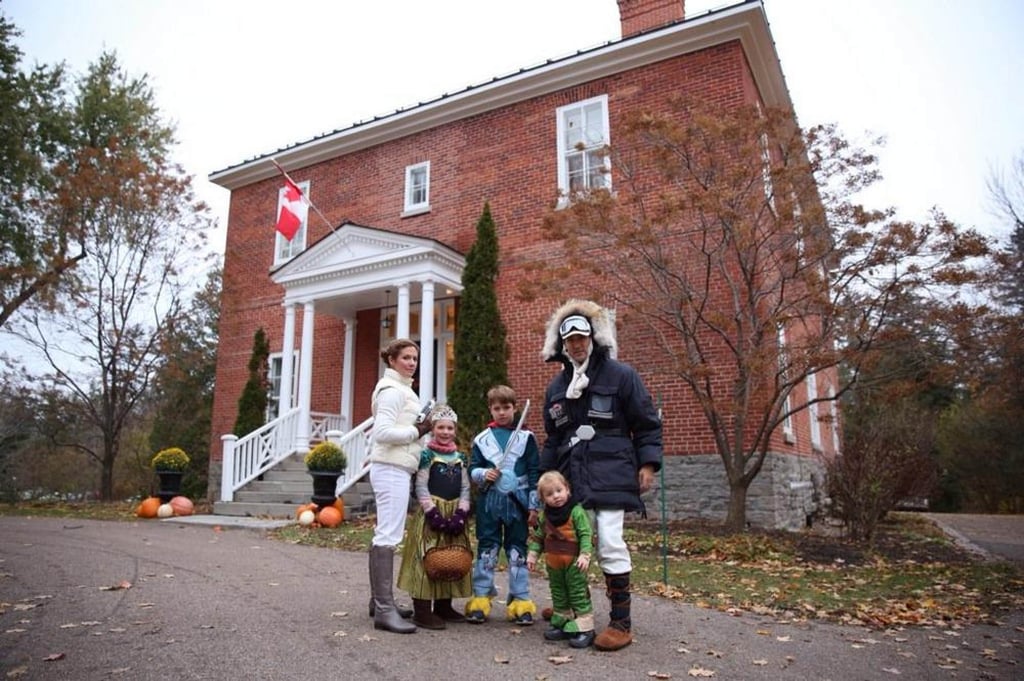 Justin Trudeau and his family outside their 22-room, 19th Century house in Ottawa. Photo: @JustinTrudeau/Twitter Justin Trudeau and his family outside their 22-room, 19th Century house in Ottawa. Photo: @JustinTrudeau/Twitter
