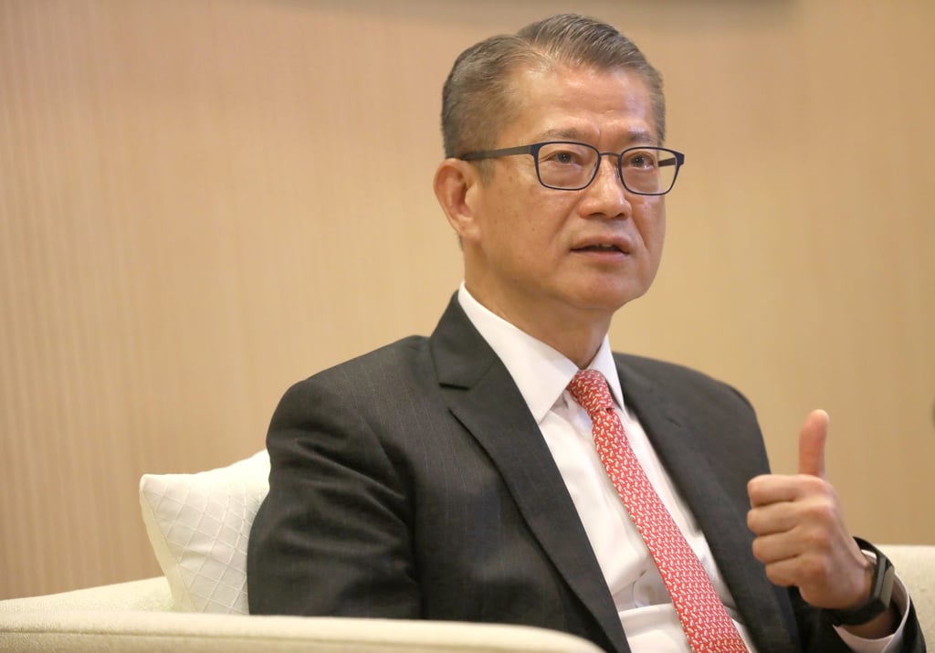 Hong Kong Financial Secretary Paul Chan during an interview on September 16. Chan’s 68-page report on Hong Kong’s business environment reads more like a political manifesto. Photo: Xinhua