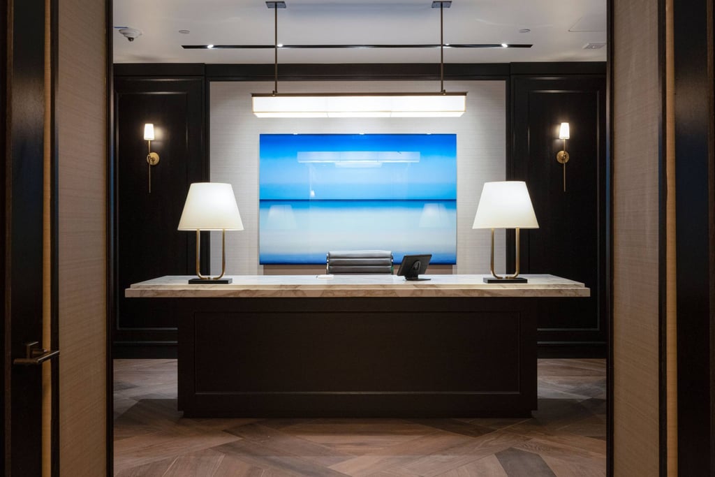 Mid Refraction, an artwork whose colours inspire well-being, by Casper Brindle, at Four Seasons Private Residences at 706 Mission, San Francisco, US. Photo: 706 Mission Street Co.