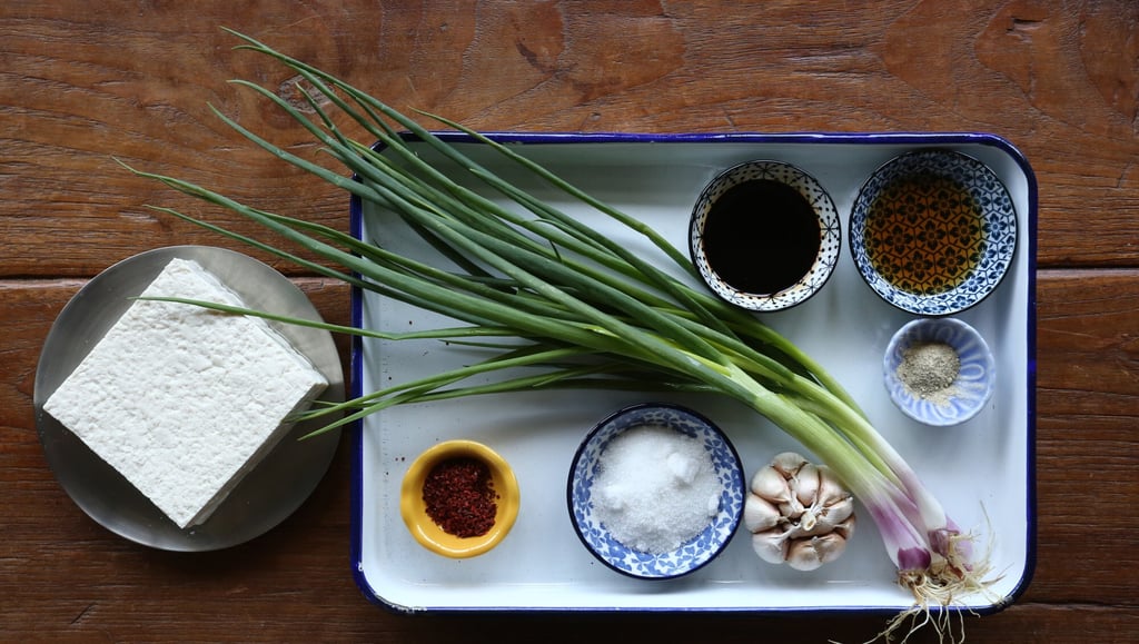 Ingredients for Korean pan-fried bean curd with soy-chilli sauce. Photo: Jonathan Wong