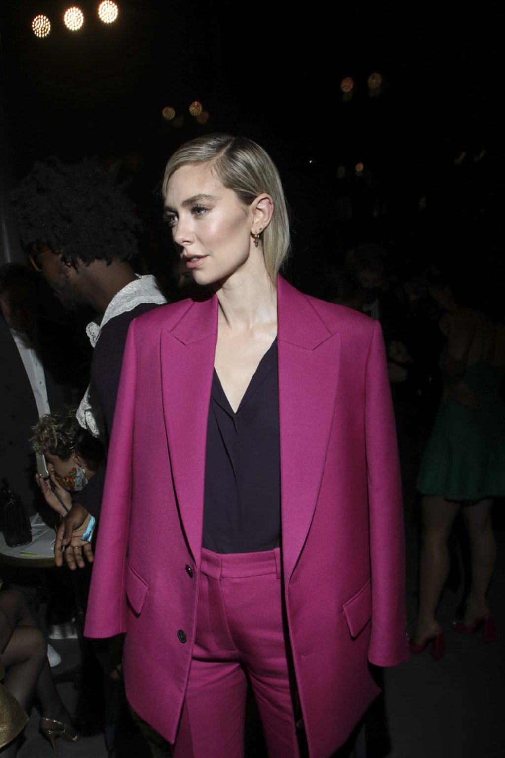 Vanessa Kirby attends the Valentino spring/summer 2022 ready-to-wear fashion show presented in Paris, on October 1. Photo: Invision/AP