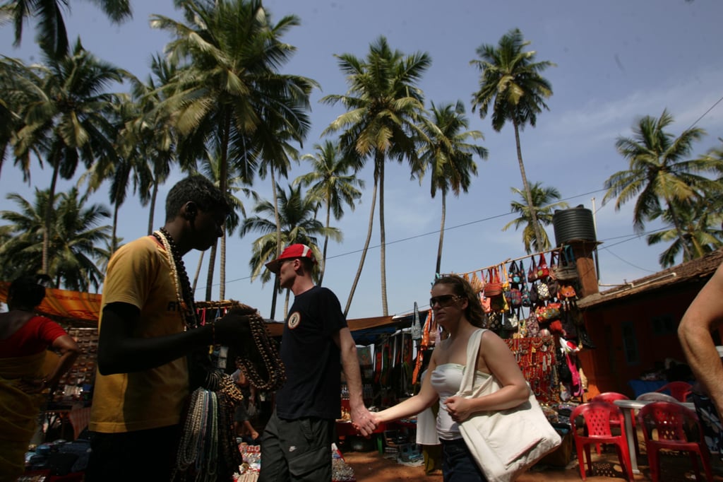 Tourists visit Anjuna beach in Goa, India, in 2018. Photo: Getty Images