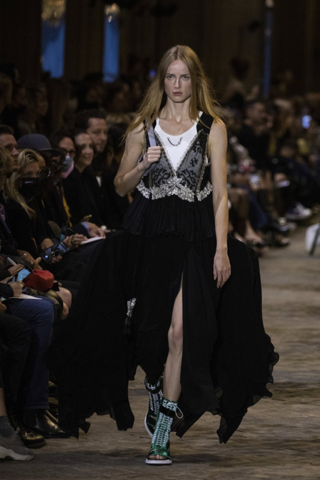 A model wears a creation for the Louis Vuitton spring/summer 2022 ready-to-wear fashion show presented in Paris, on October 5. Photo: Invision/AP A model wears a creation for the Louis Vuitton spring/summer 2022 ready-to-wear fashion show presented in Paris, on October 5. Photo: Invision/AP