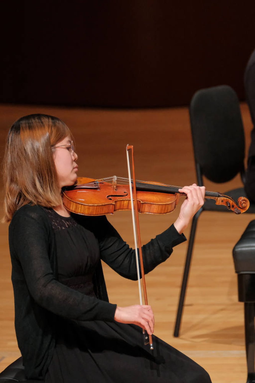 Violinist Kitty Cheung during the performance of Olivier Messiaen’s Quartet for the End of Time.