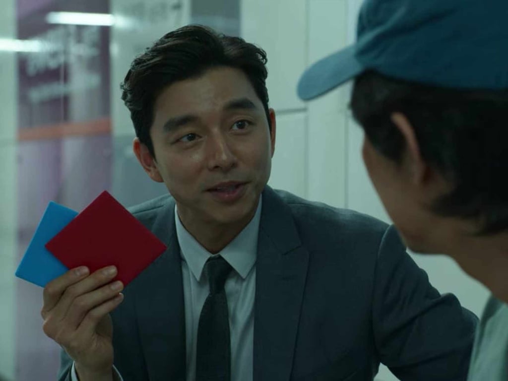 The game uses colourful squares of folded paper. Photo: Netflix The game uses colourful squares of folded paper. Photo: Netflix