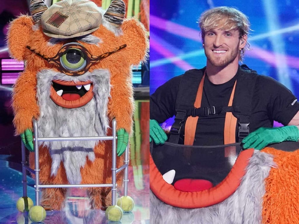 YouTuber Logan Paul revealed as Grandpa Monster on The Masked Singer. Photo: Fox