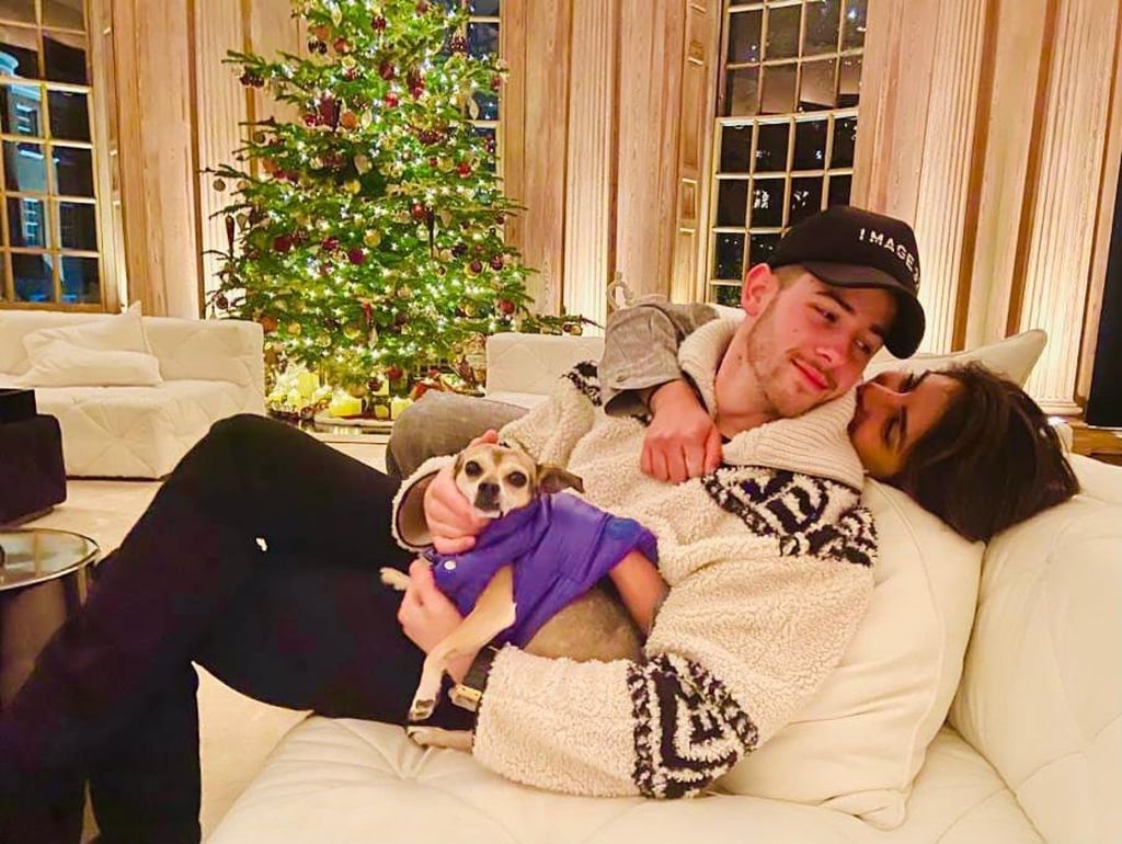 Priyanka Chopra and Nick Jonas cosied up together at home. Photo: @priyankachopra/Instagram Priyanka Chopra and Nick Jonas cosied up together at home. Photo: @priyankachopra/Instagram