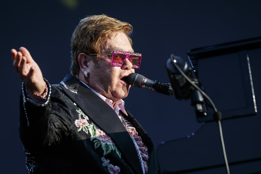 British singer Elton John performs during his Farewell Yellow Brick Road tour at the 53rd Montreux Jazz Festival (MJF), in Montreux, Switzerland, in June 2019. Photo: AP