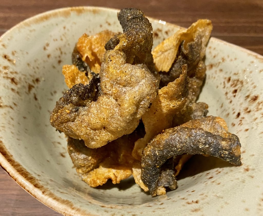 Deep-fried fish skins at Percy’s. Photo: Susan Jung Deep-fried fish skins at Percy’s. Photo: Susan Jung