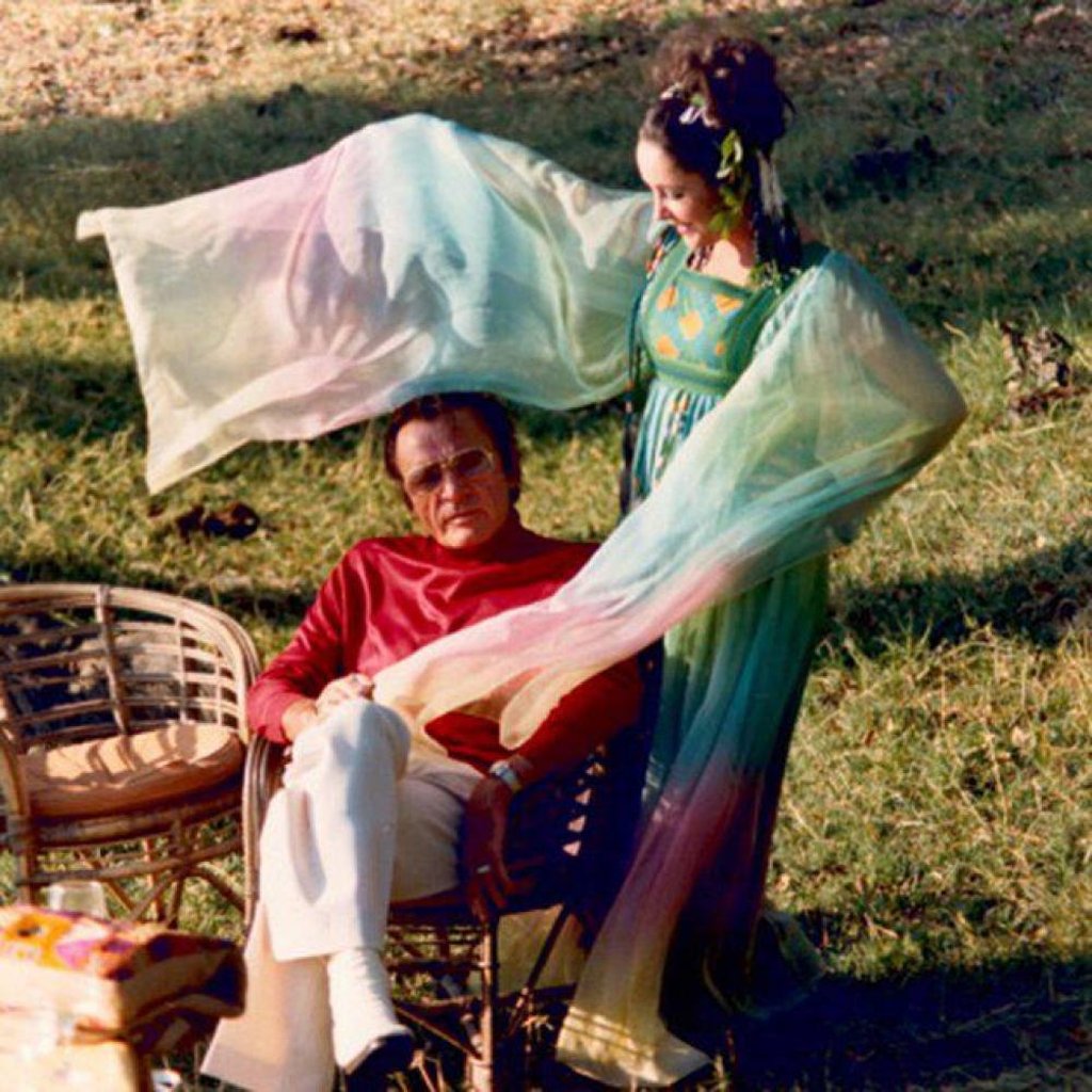For her second wedding to Richard Burton in 1975, Elizabeth Taylor wore a rainbow dress. Photo: @elizabethtaylor/Instagram For her second wedding to Richard Burton in 1975, Elizabeth Taylor wore a rainbow dress. Photo: @elizabethtaylor/Instagram